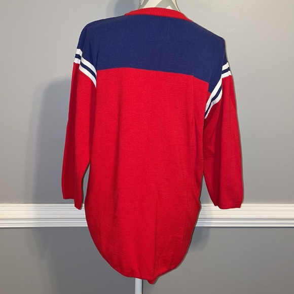 UNIF - Red and navy blue sweater - Picture 3 of 4